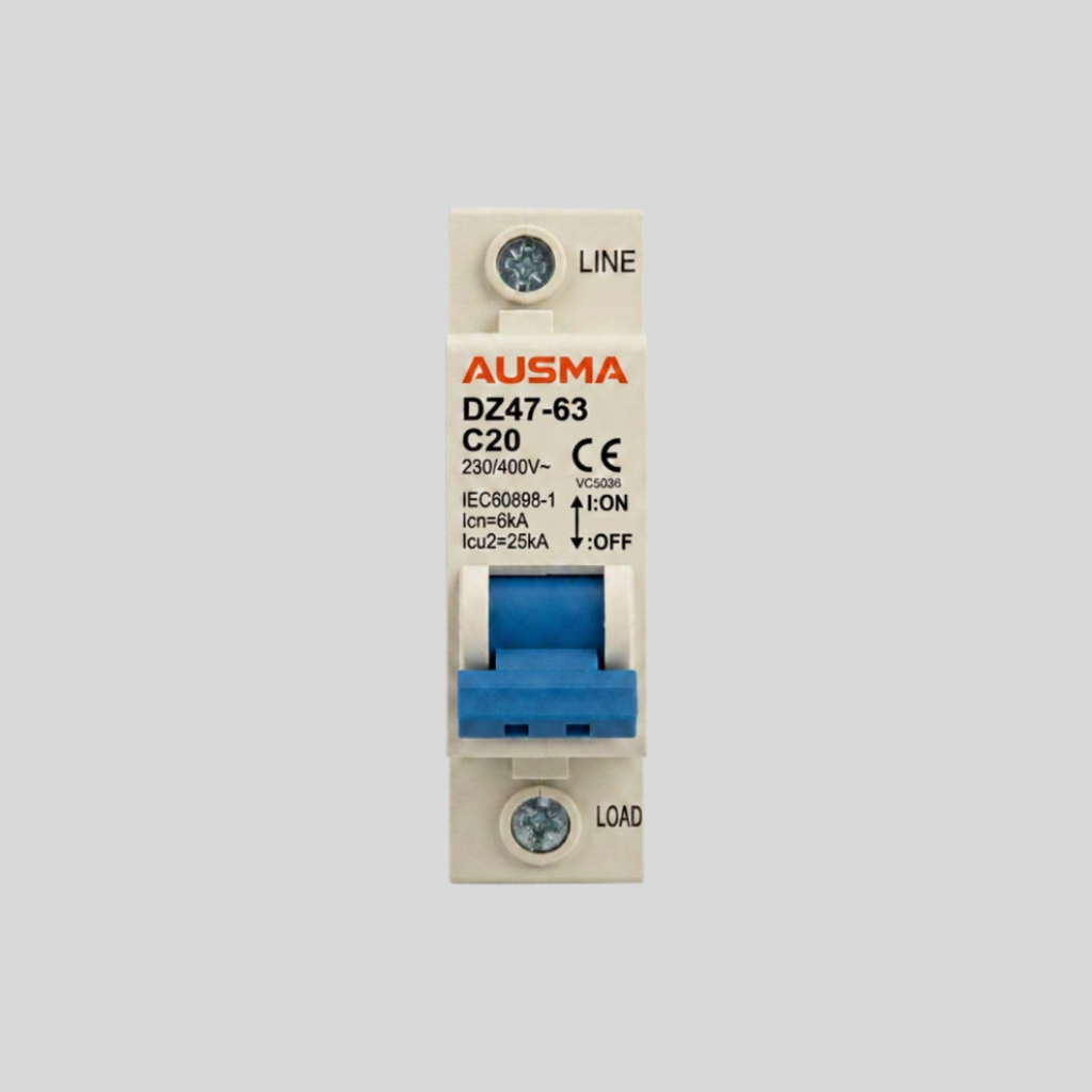 AUSMA DIN RAIL CIRCUIT BREAKER 1P C20
